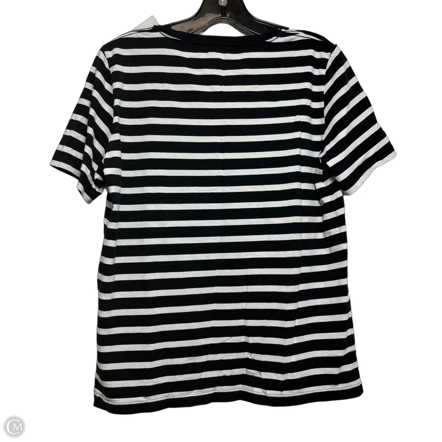 Taxi Top Short Sleeve Designer By Kate Spade In Striped Pattern, Size: L