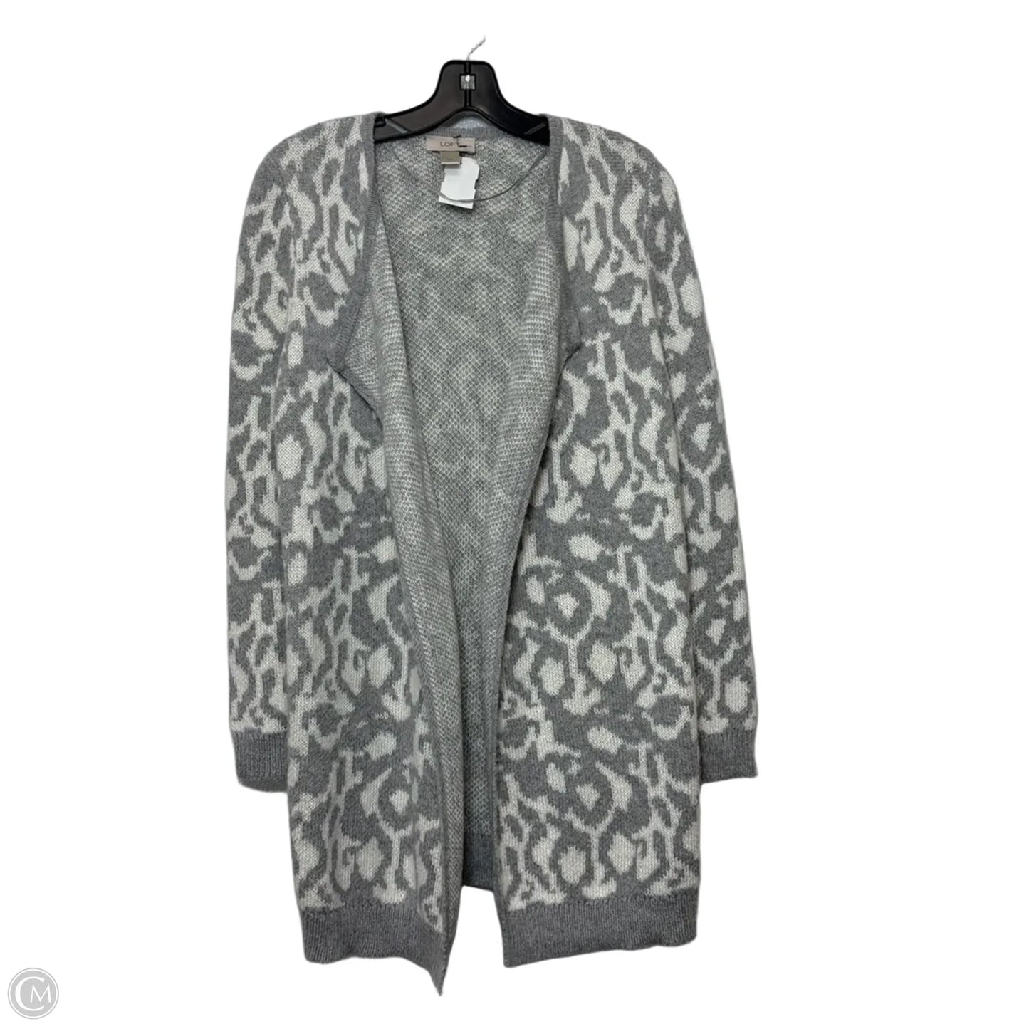 Cardigan By Loft In Grey & White, Size: M