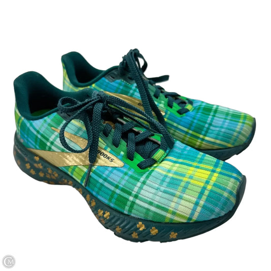 Shoes Flats By Brooks In Blue & Green, Size: 5