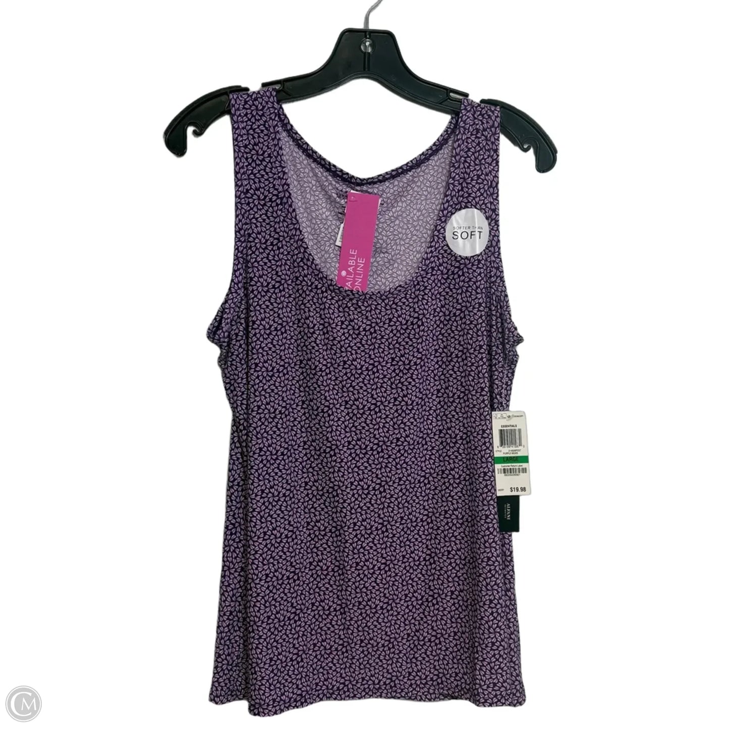 Top Sleeveless Basic By Essentials In Purple, Size: L