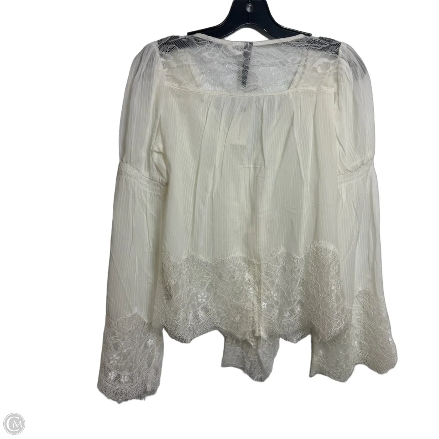 Top Long Sleeve By Anthropologie In White, Size: Xs