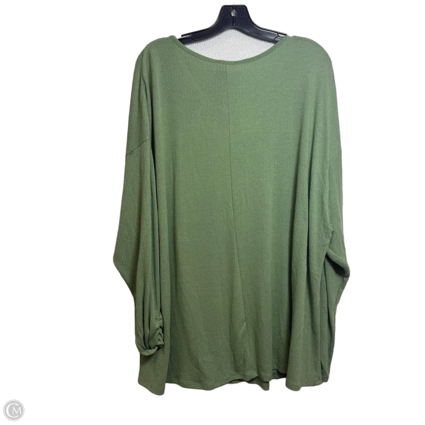 Top Long Sleeve Basic By Lane Bryant In Green, Size: 3x