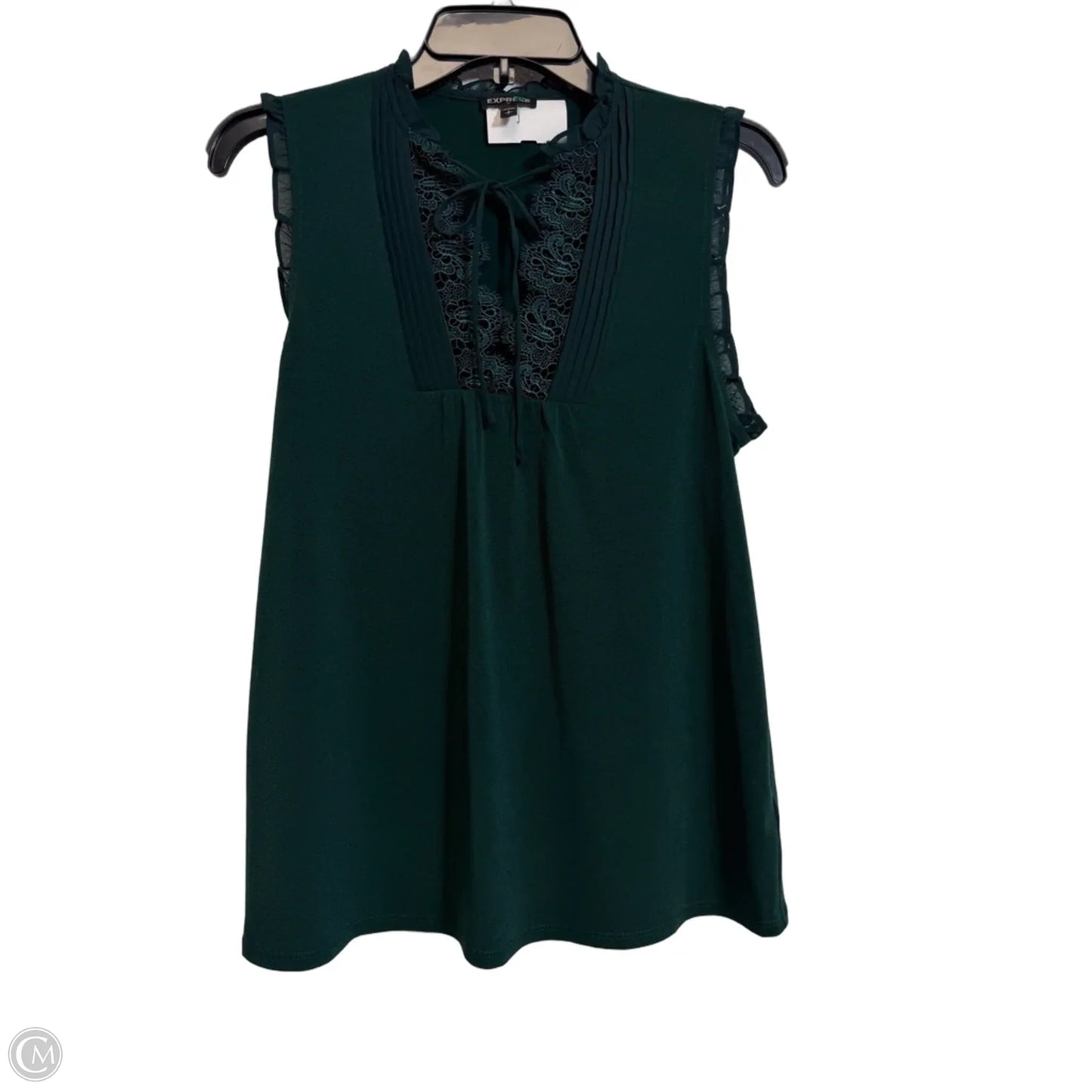 Top Sleeveless By Express In Green, Size: S