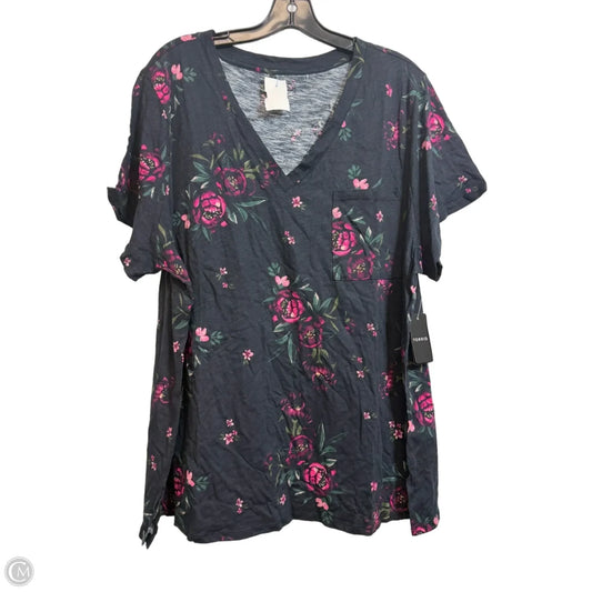 Top Short Sleeve By Torrid In Black & Red, Size: 3x