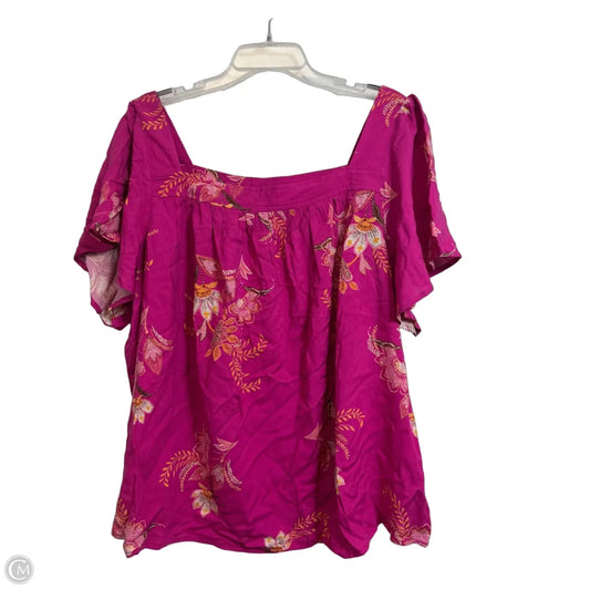 Top Short Sleeve By Torrid In Pink, Size: 3x