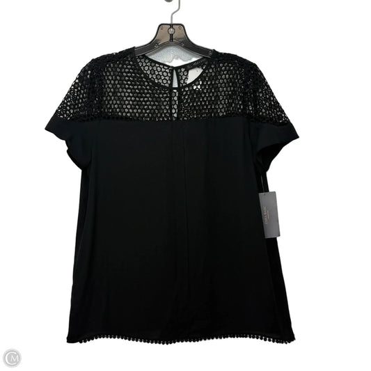 Top Short Sleeve By Zara Basic In Black, Size: L
