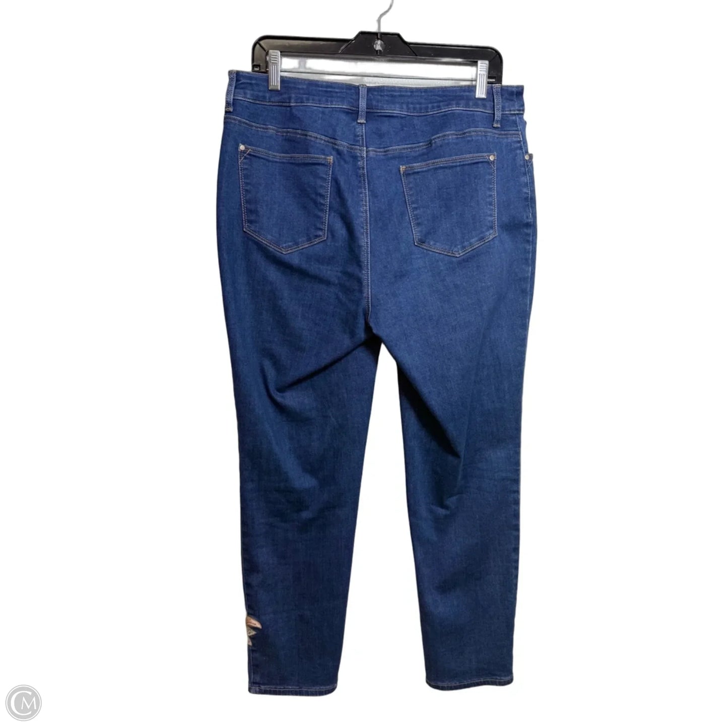 Jeans Straight By Chicos In Blue Denim, Size: M