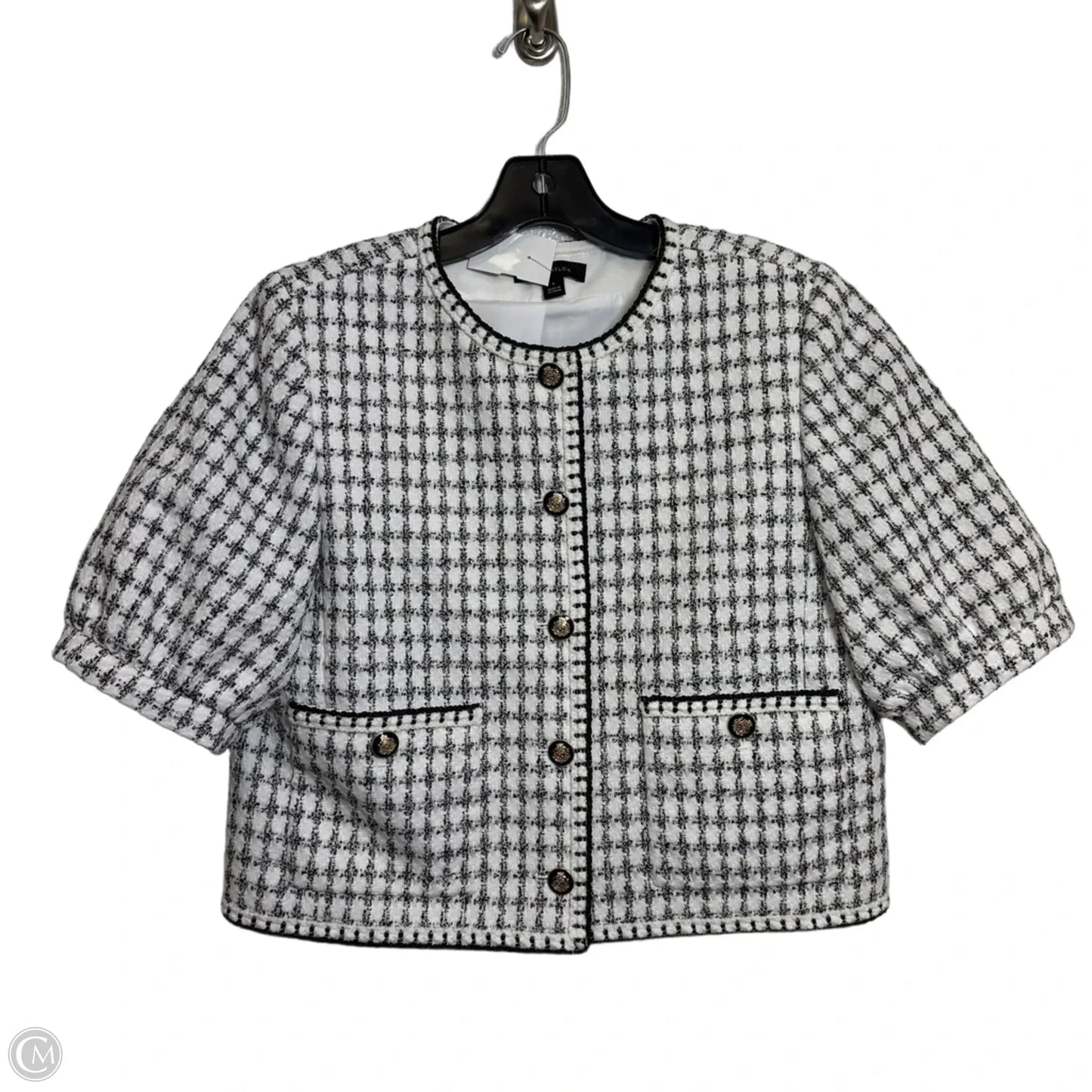 Blazer By Ann Taylor In Black & White, Size: 6