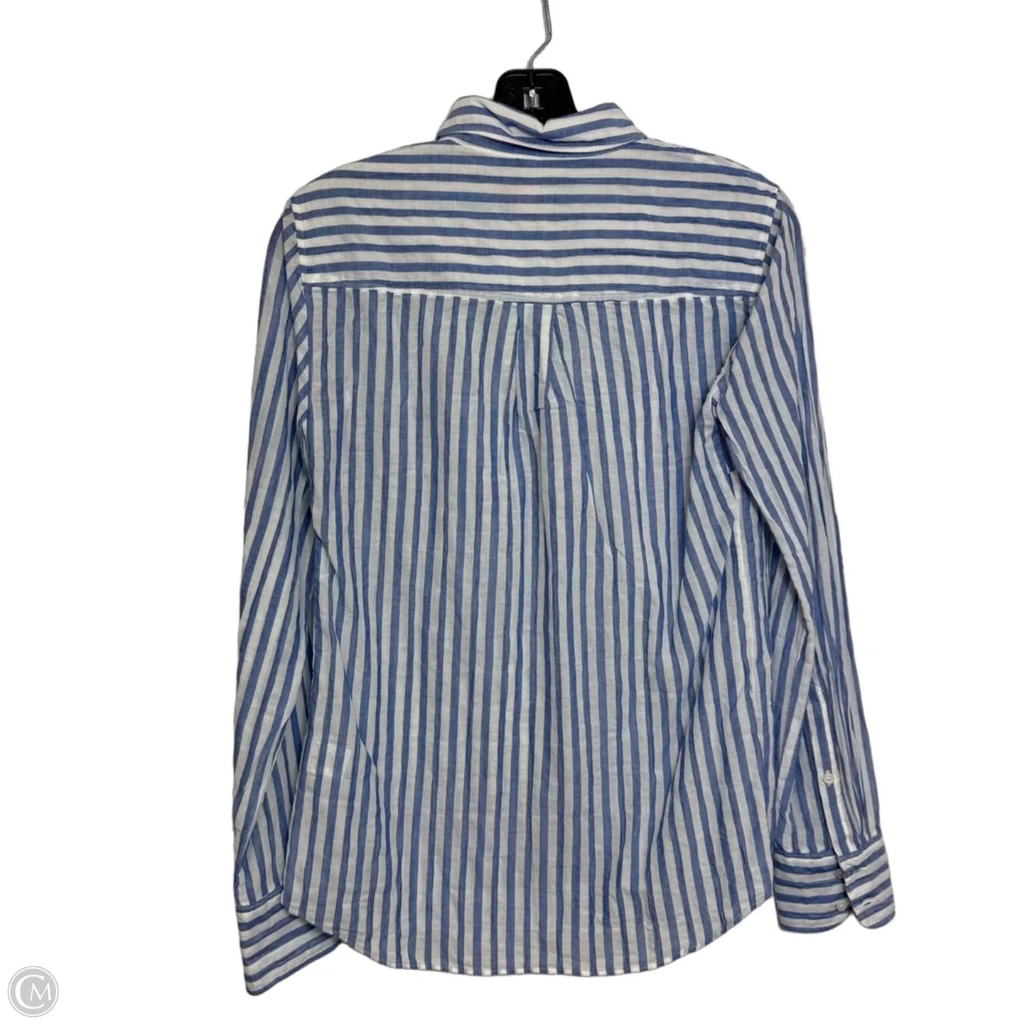 Top Long Sleeve By J. Crew In Blue & White, Size: 0