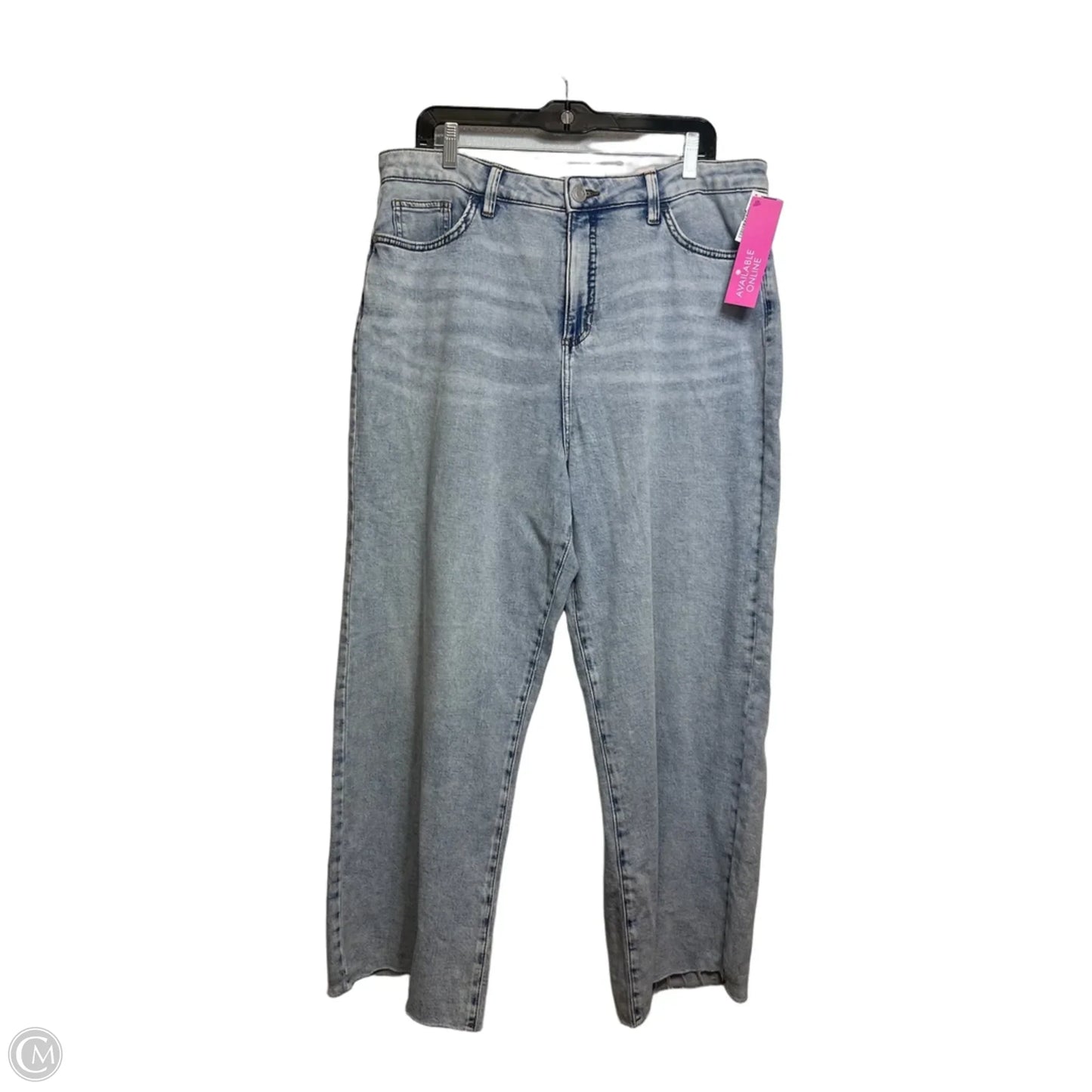 Jeans Wide Leg By Lc Lauren Conrad In Blue Denim, Size: 16