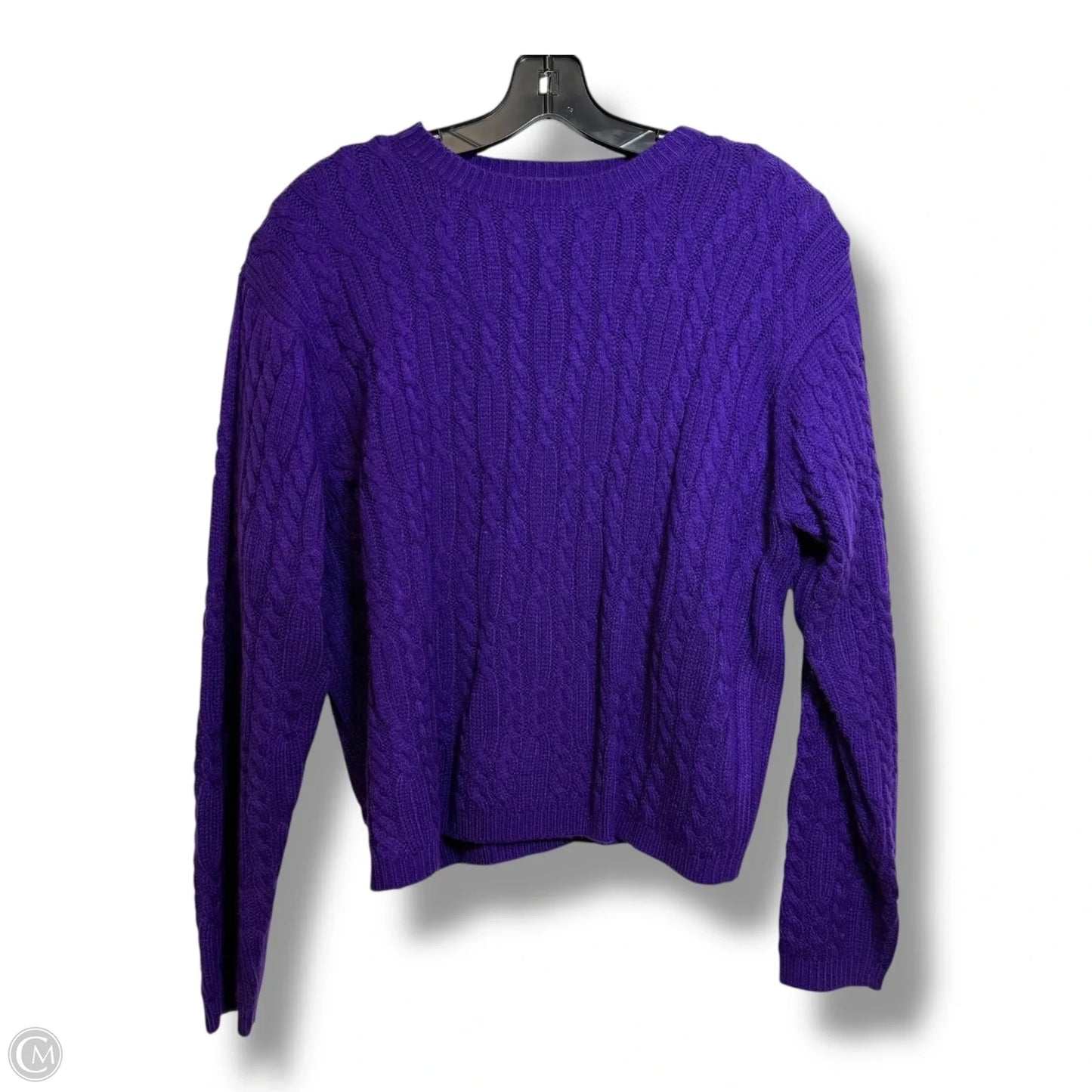 Sweater By Karen Scott In Purple, Size: L