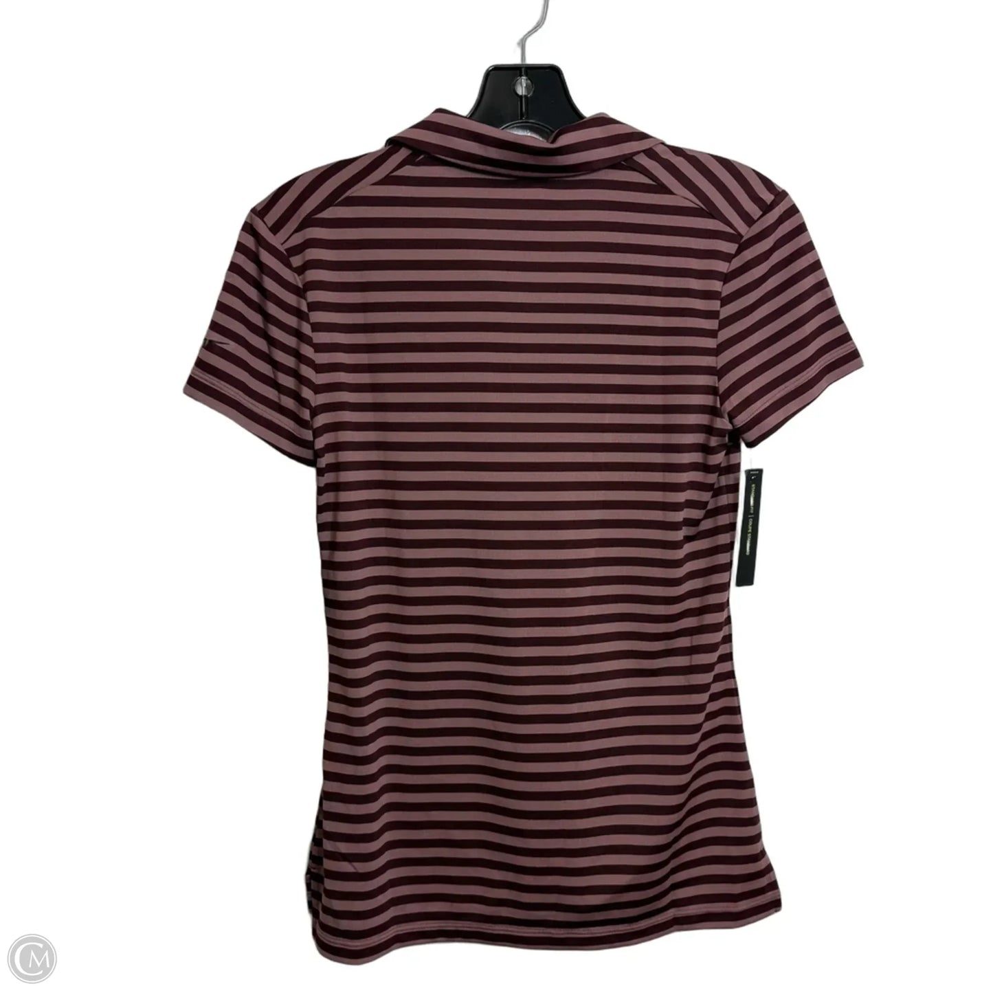 Golf Athletic Top Short Sleeve By Nike In Striped Pattern, Size: Xs