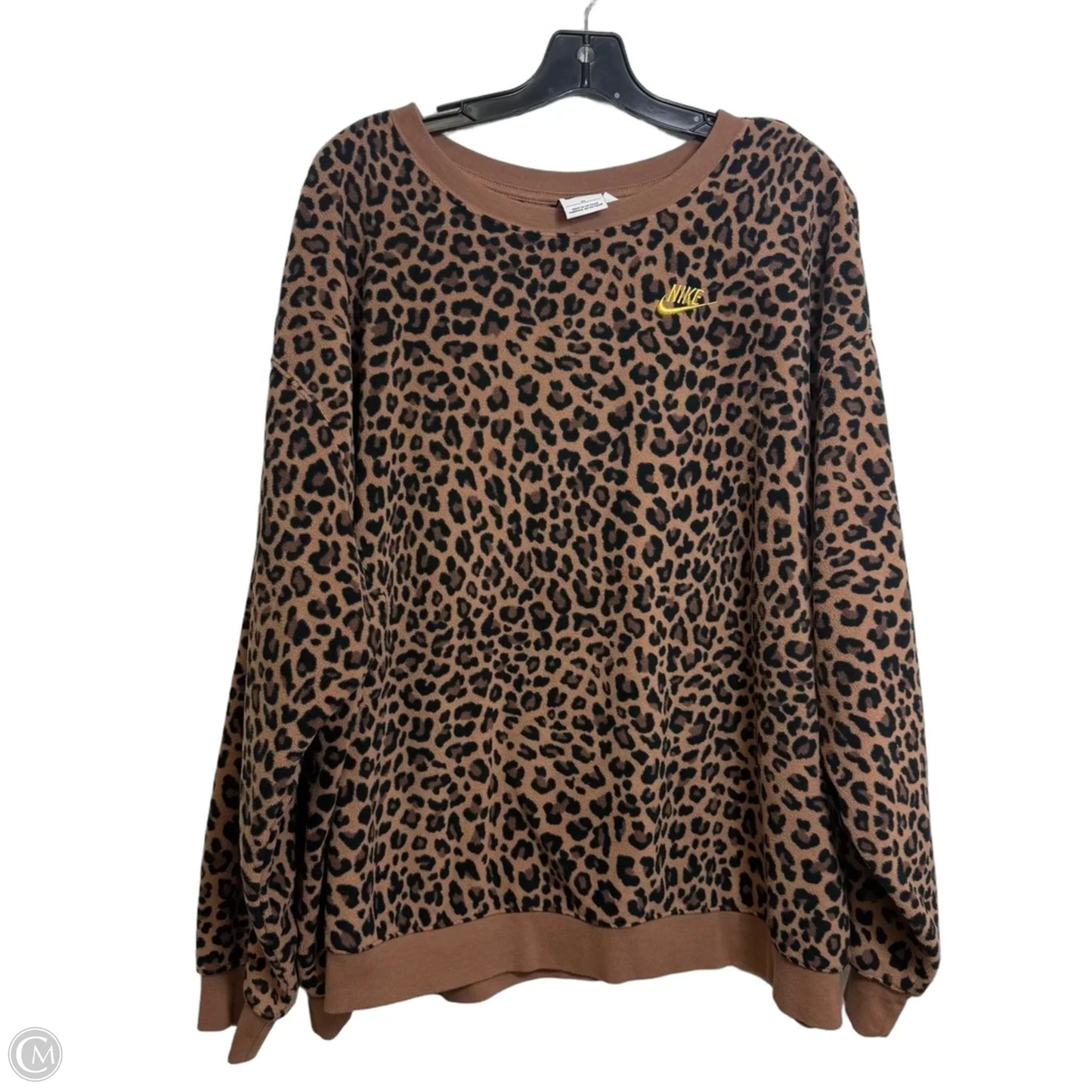 Sweatshirt Crewneck By Nike Apparel In Animal Print, Size: 3x