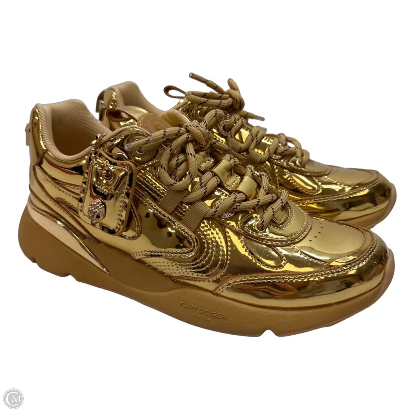Shoes Designer By Kurt Geiger In Gold, Size: 8