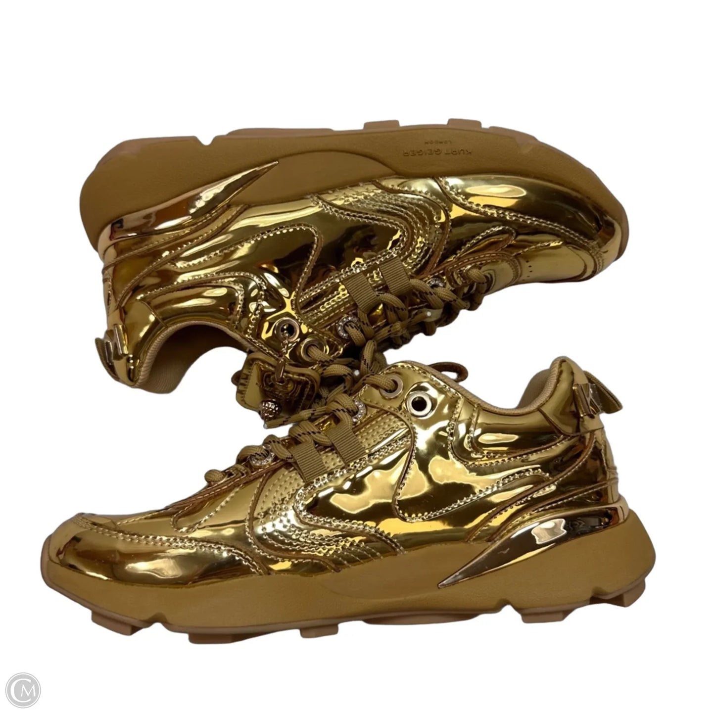 Shoes Designer By Kurt Geiger In Gold, Size: 8