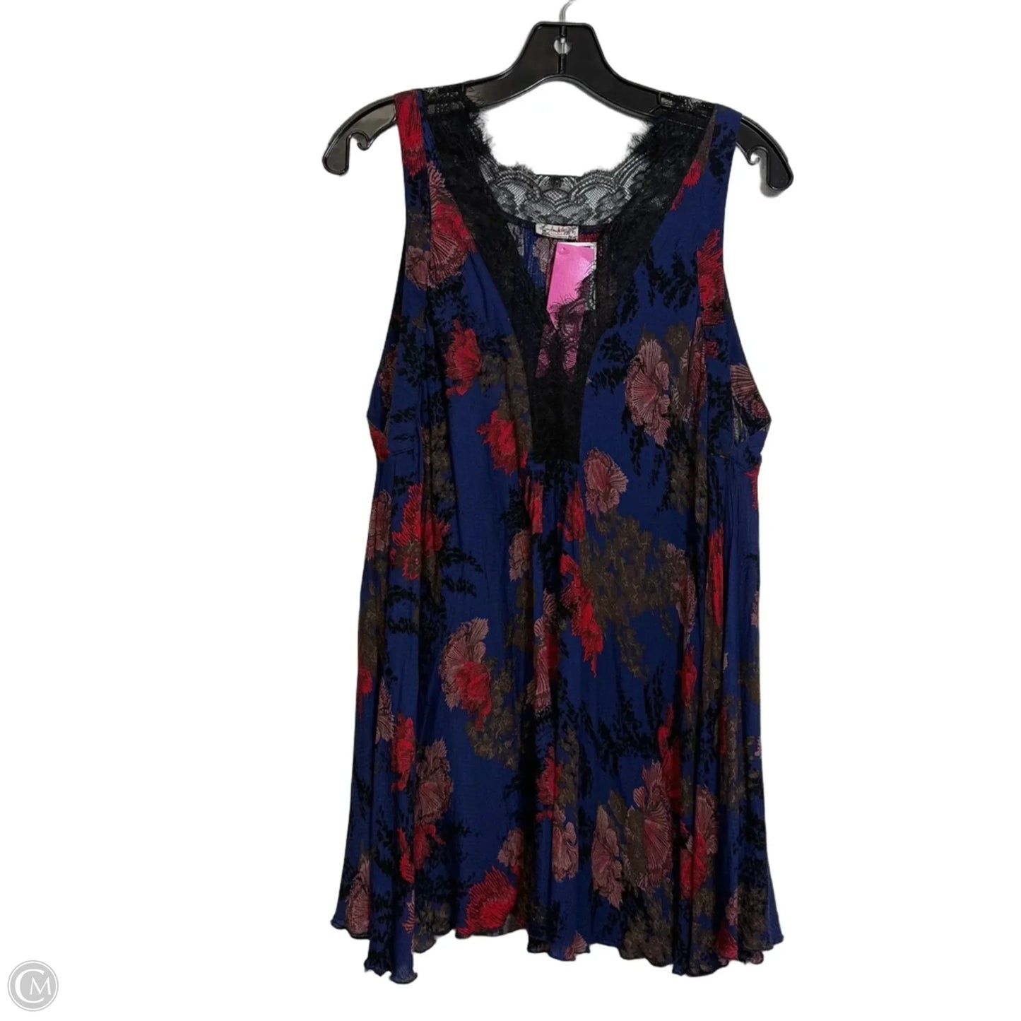 Top Sleeveless By Free People In Black & Blue, Size: Xs
