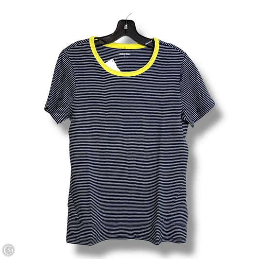 Top Short Sleeve Basic By Lands End In Pink & Yellow, Size: M