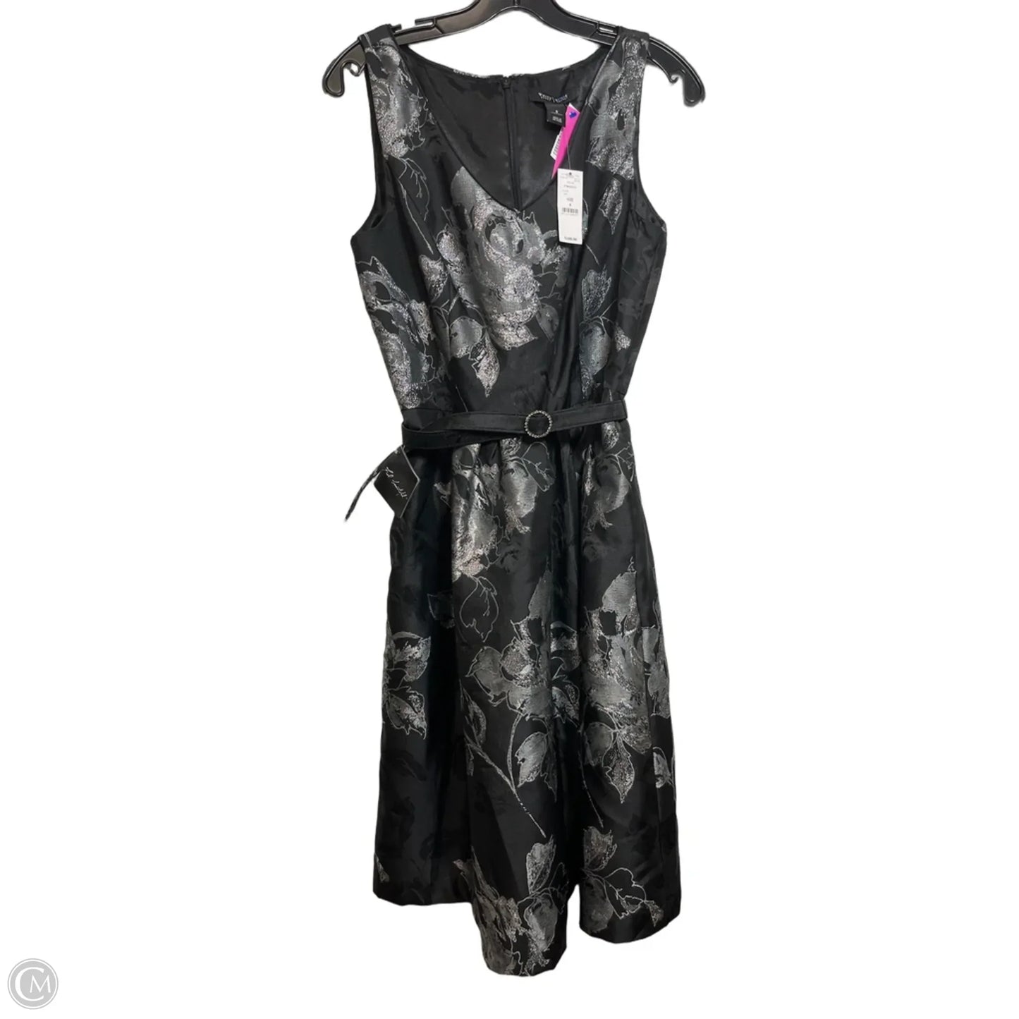Dress Casual Midi By White House Black Market In Black & White, Size: 8