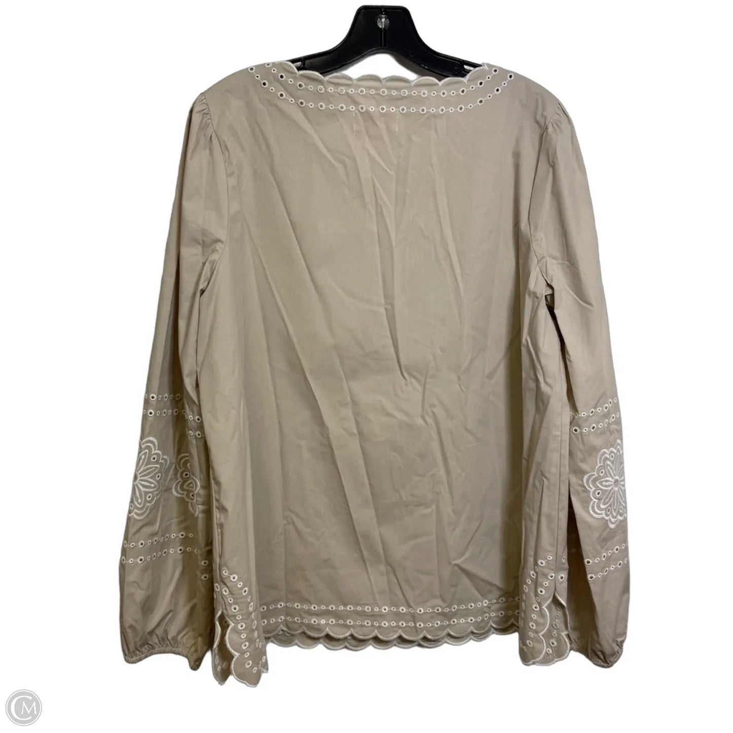 Top 3/4 Sleeve By Bellambia In Cream, Size: M