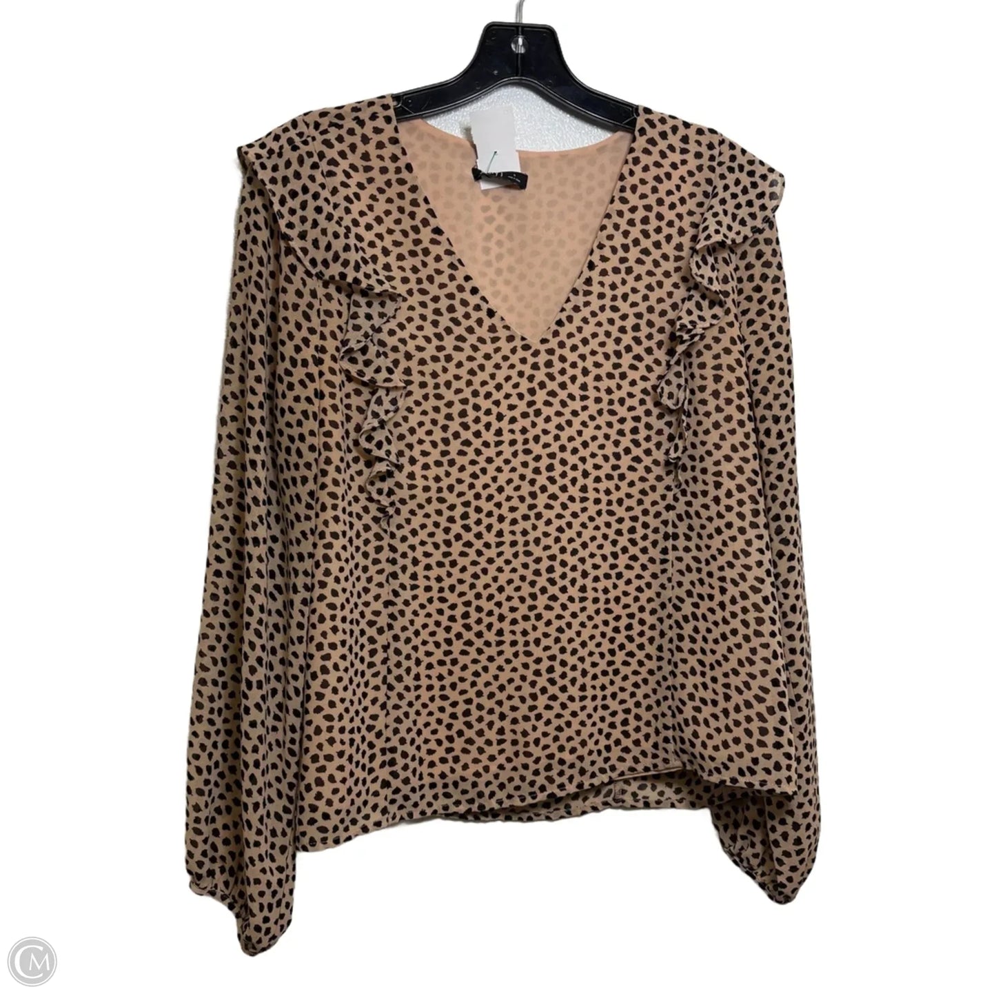 Top Long Sleeve By Clothes Mentor In Animal Print, Size: S
