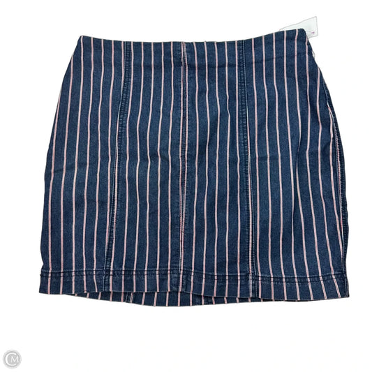 Skirt Mini & Short By Others Follow In Striped Pattern, Size: M