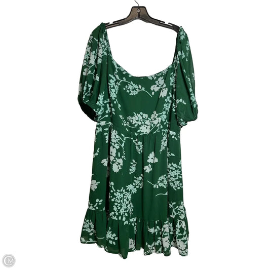 Dress Party Short By Hawthorn In Green, Size: 2x