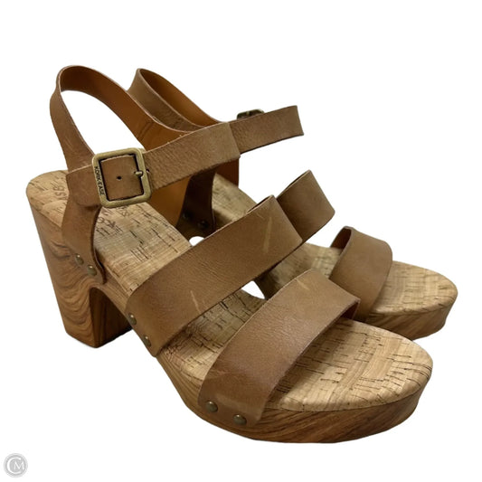 Shoes Heels Block By Kork Ease In Tan, Size: 10