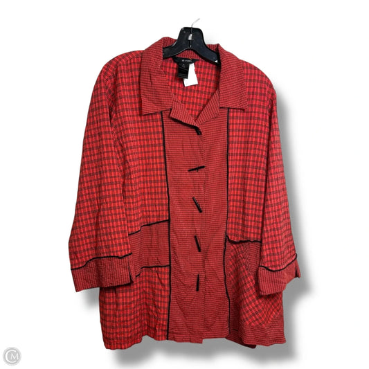 Top Long Sleeve By Ali Miles In Red, Size: Xl