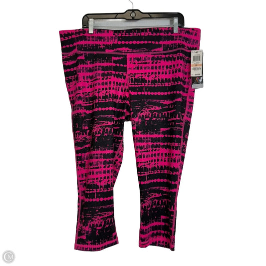 Pants Leggings By Ideology In Black & Pink, Size: 2x