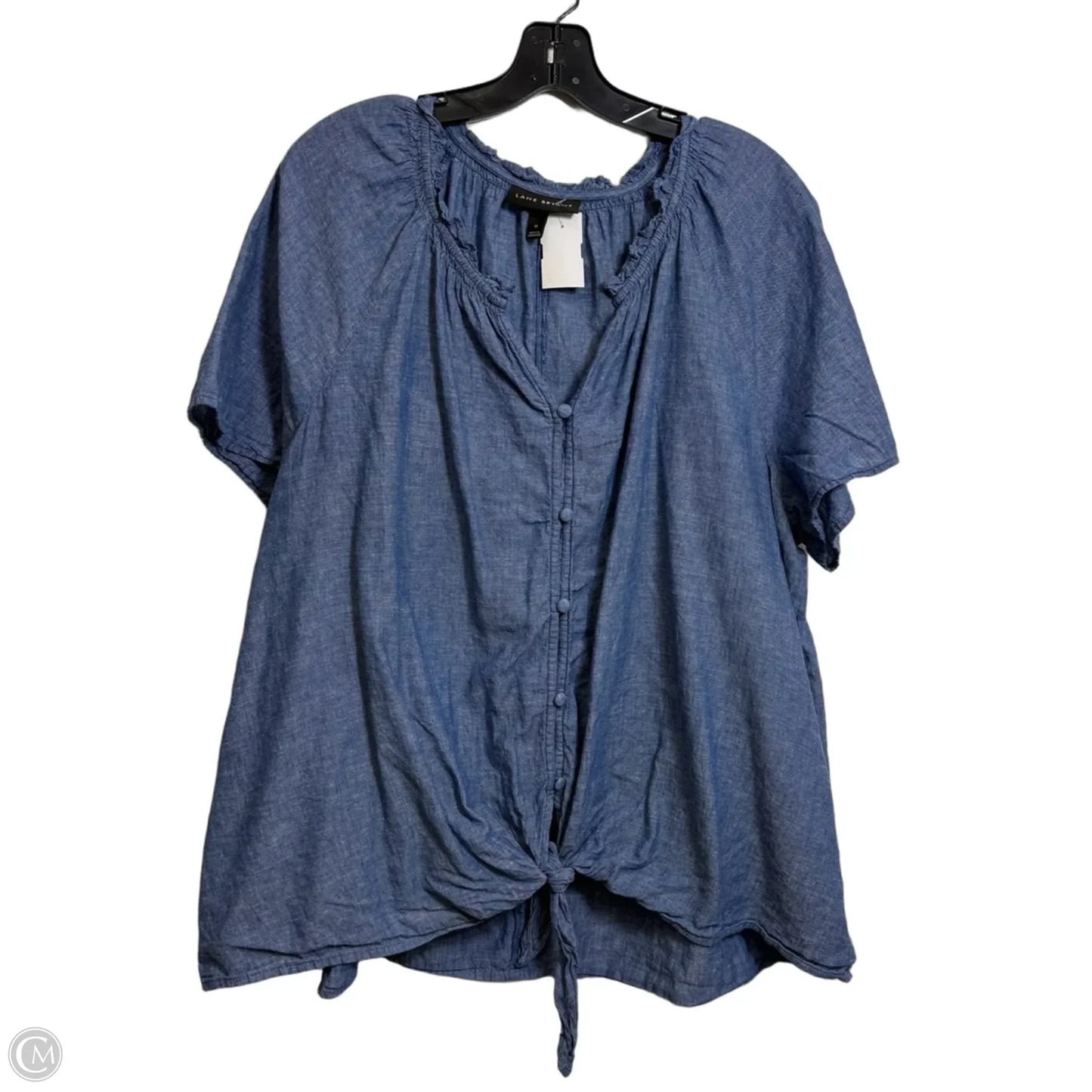 Top Short Sleeve By Lane Bryant In Blue, Size: Xxl