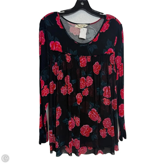 Top Long Sleeve By Matilda Jane In Floral Print, Size: S