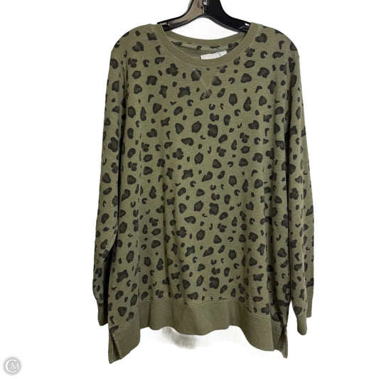 Top Long Sleeve By Sonoma In Animal Print, Size: Xxl