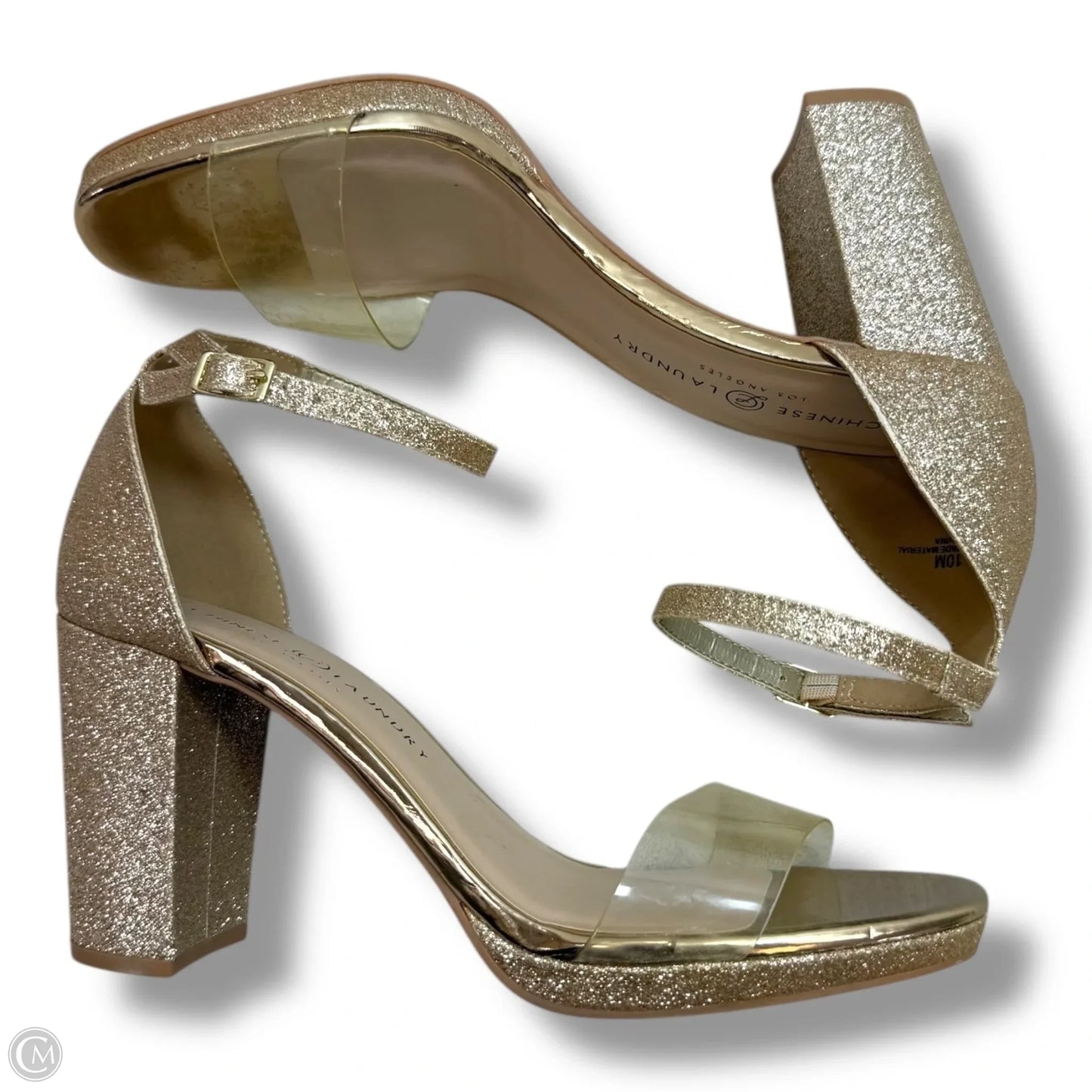 Shoes Heels Block By Chinese Laundry In Gold, Size: 10