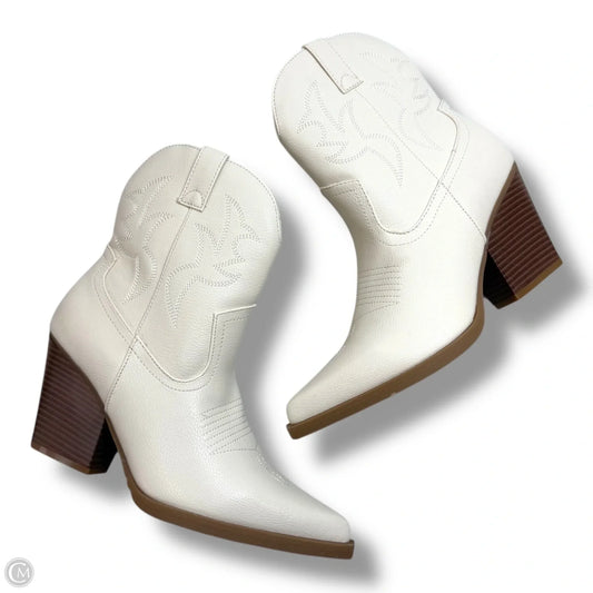 Boots Western By So In Cream, Size: 9