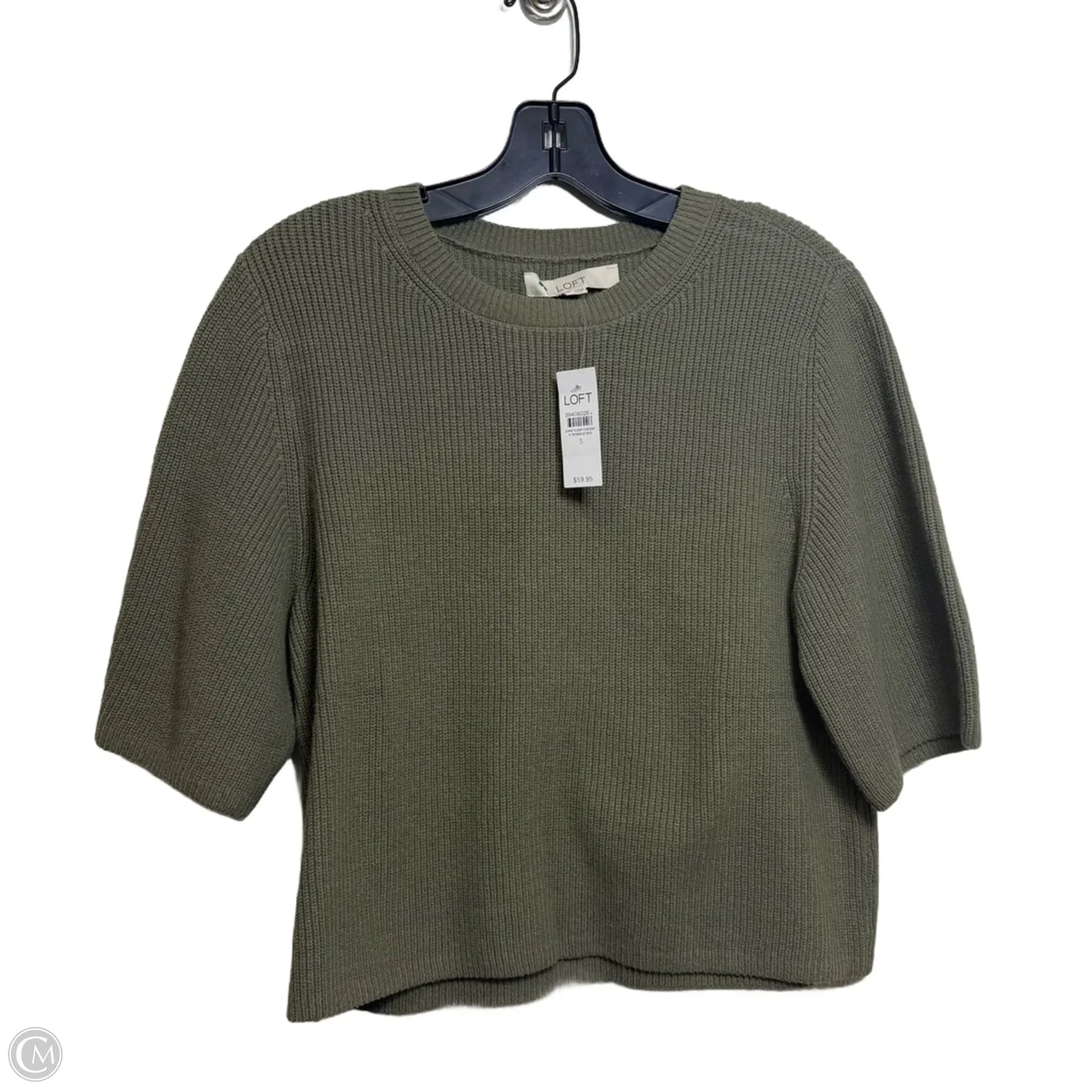 Sweater Short Sleeve By Loft In Green, Size: S
