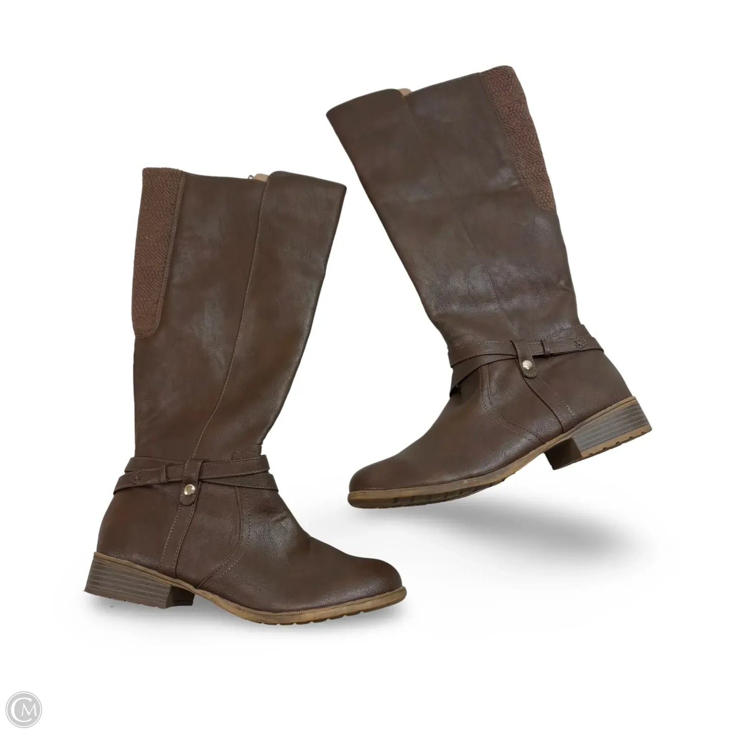 Boots Knee Flats By Life Stride In Brown, Size: 9.5