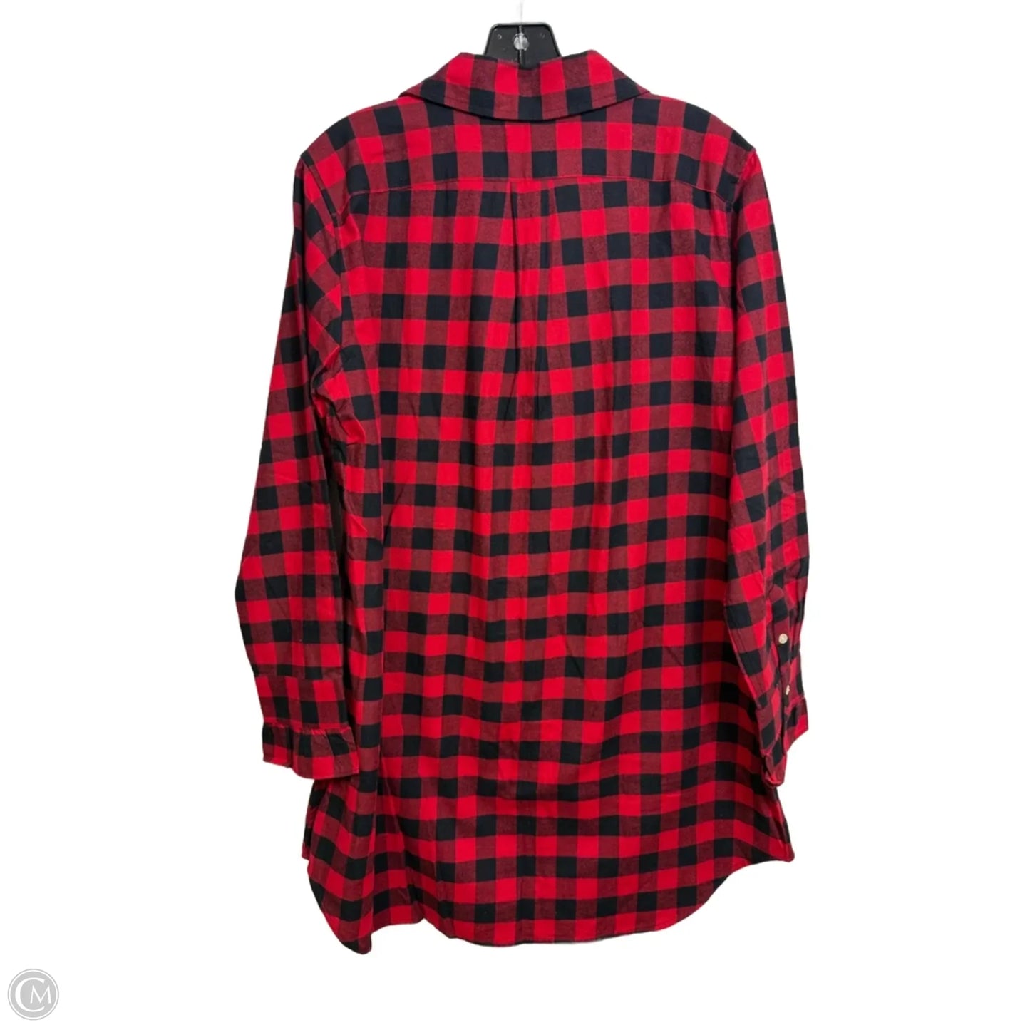 Dress Casual Midi By Ralph Lauren In Plaid Pattern, Size: M