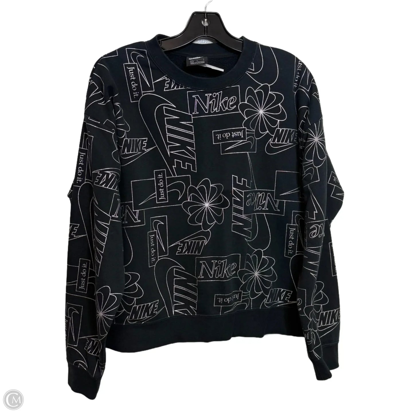 Sweatshirt Crewneck By Nike In Black, Size: L