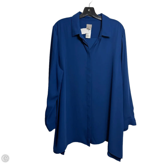 Top Long Sleeve By Chicos In Blue, Size: 16