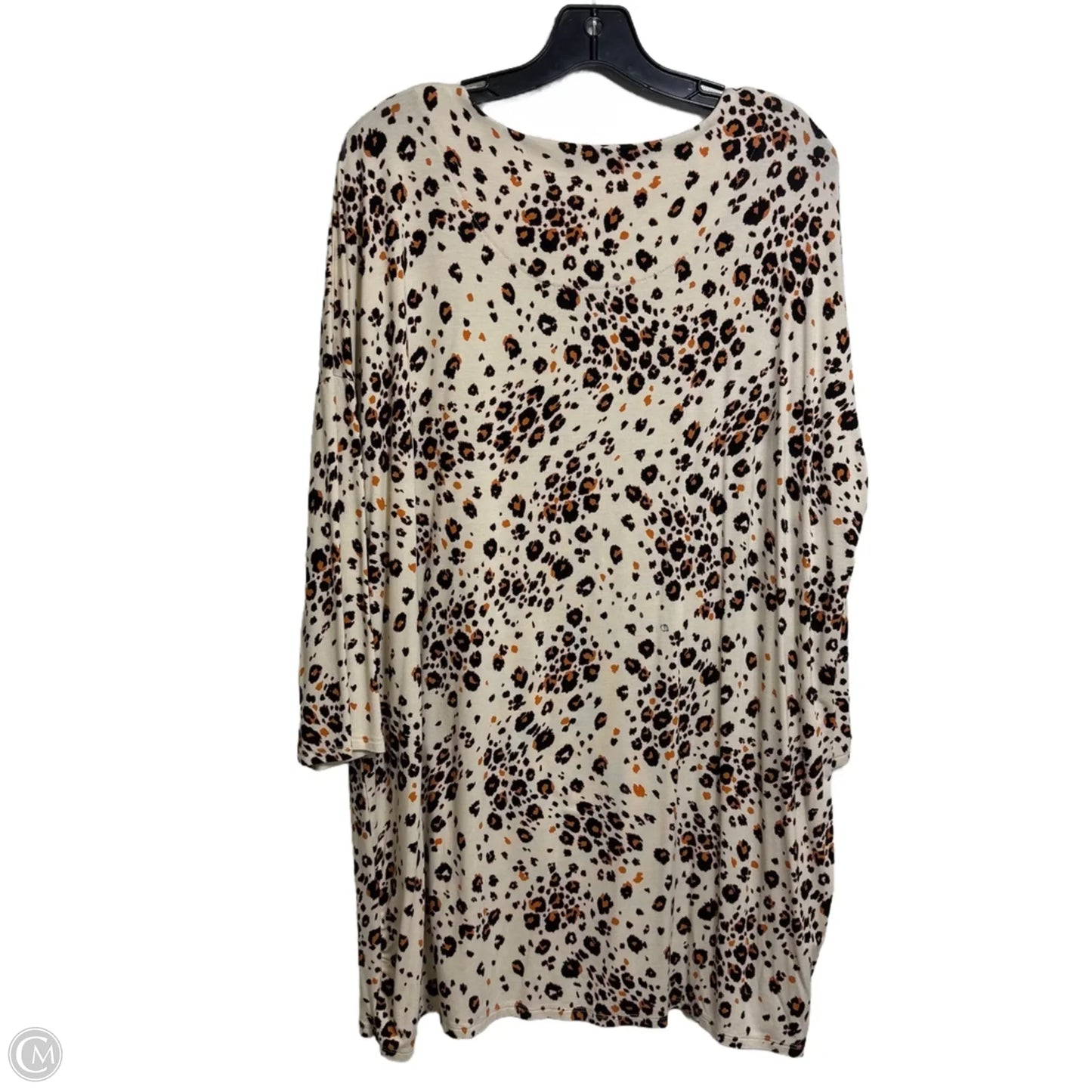 Top 3/4 Sleeve By Chicos In Animal Print, Size: Xl