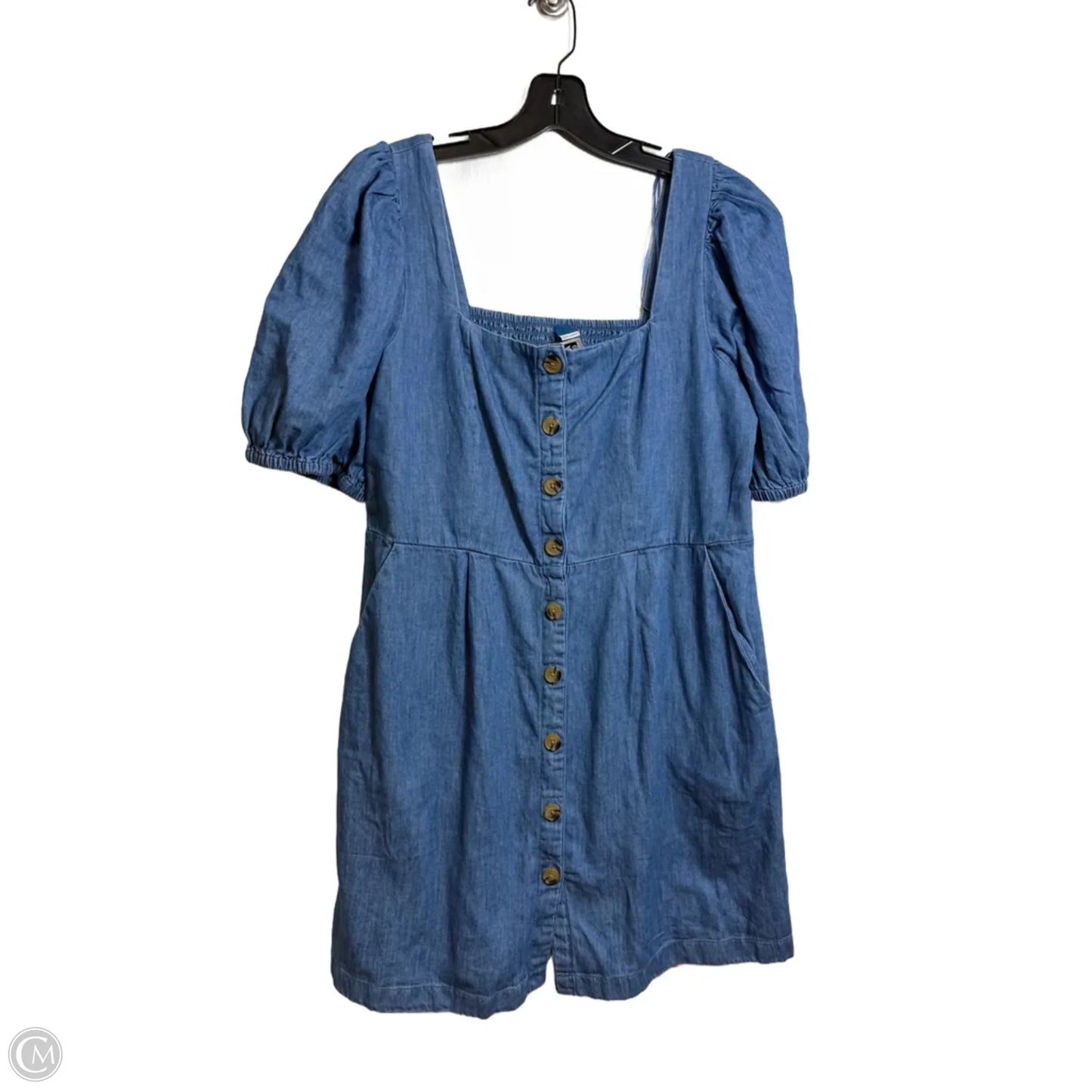 Dress Casual Midi By Old Navy In Blue Denim, Size: L