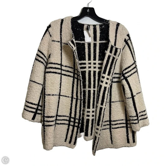 Cardigan By Chicos In Black & Cream, Size: Xl