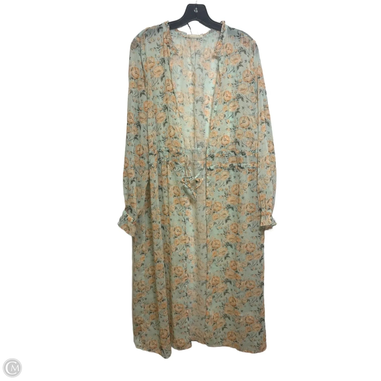 Swimwear Cover-up By Clothes Mentor In Floral Print, Size: L