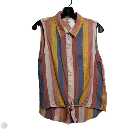 Top Sleeveless By Beachlunchlounge In Striped Pattern, Size: M