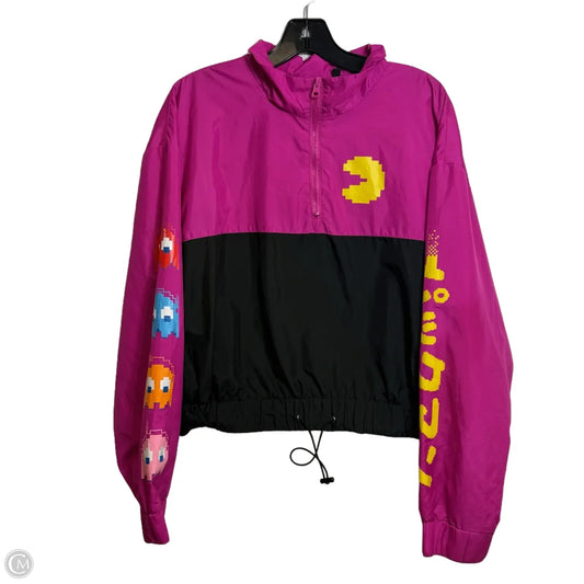 Jacket Windbreaker By PAC-MAN In Pink, Size: Xl