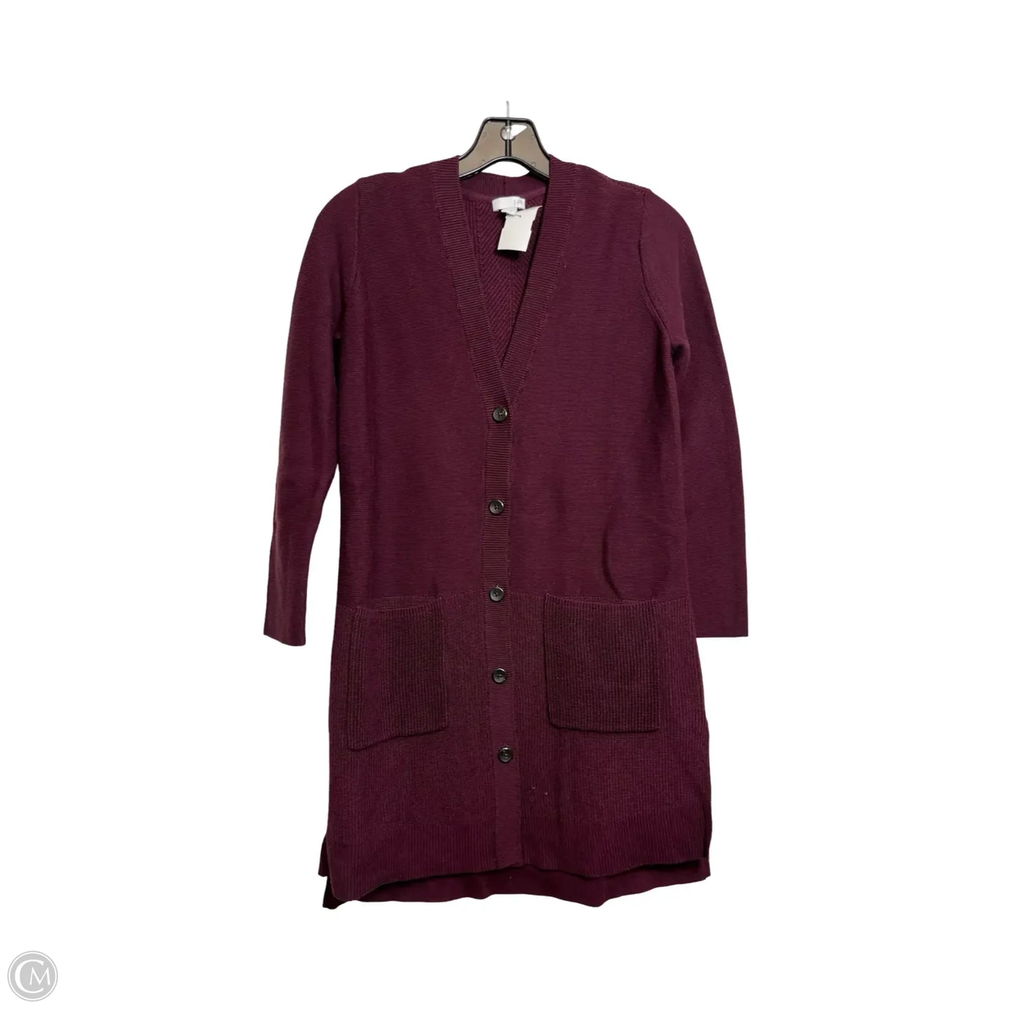 Sweater Cardigan By J. Jill In Maroon, Size: S