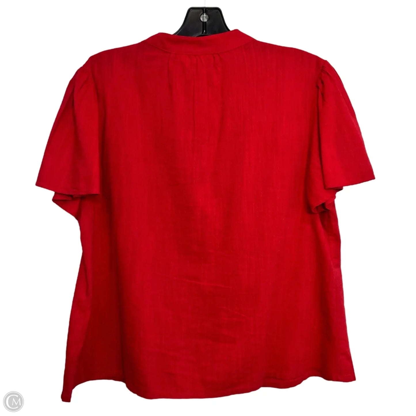 Top Short Sleeve By Knox Rose In Red, Size: M