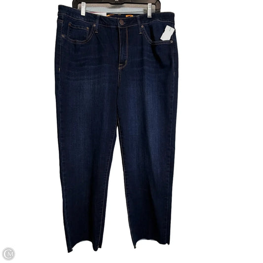 Jeans Boot Cut By Seven 7 In Blue Denim, Size: 14