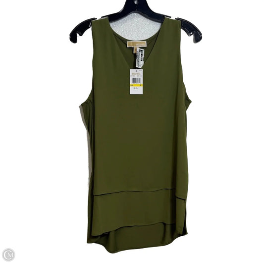 Top Sleeveless Designer By Michael Kors In Green, Size: M
