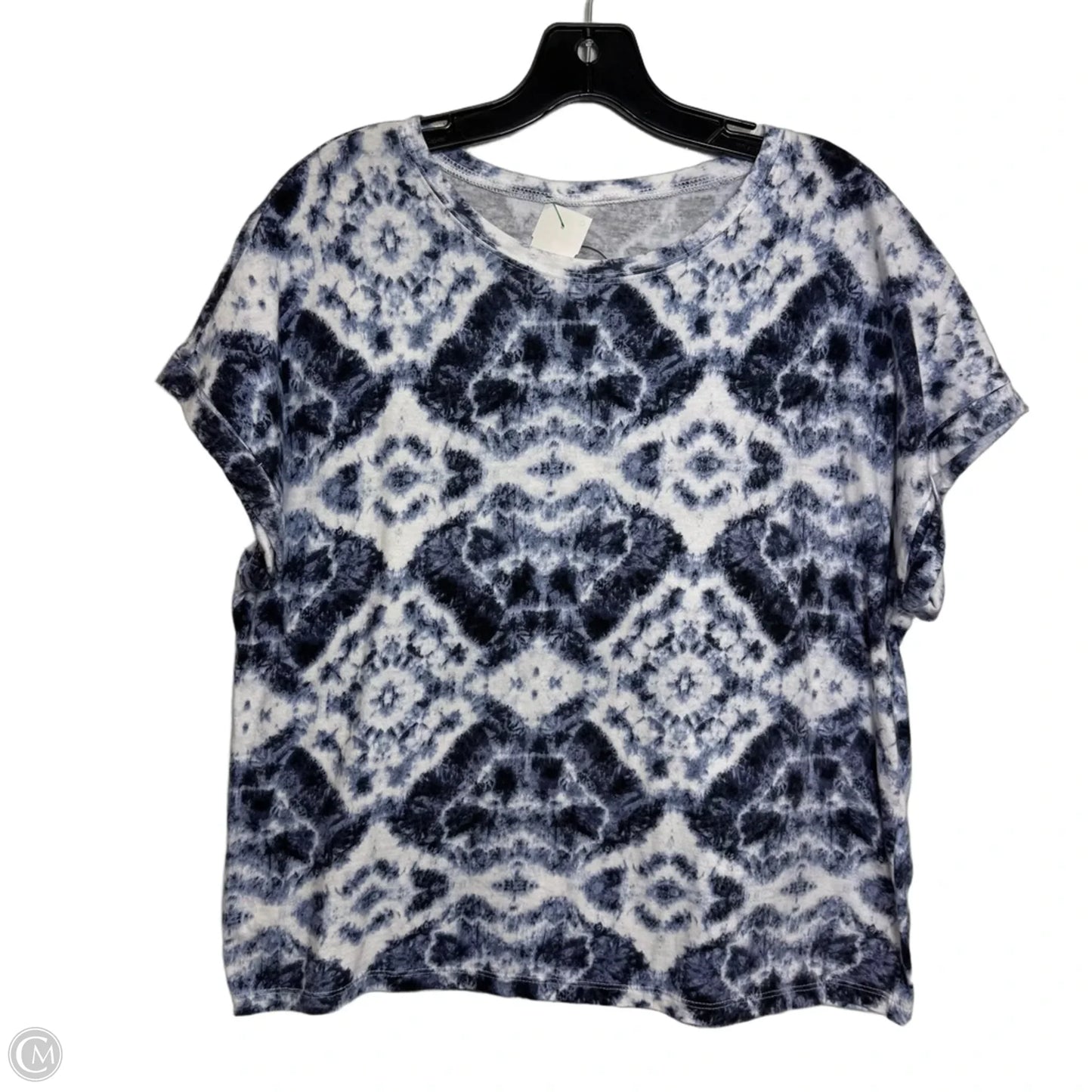 Top Short Sleeve By Inc In Blue, Size: M